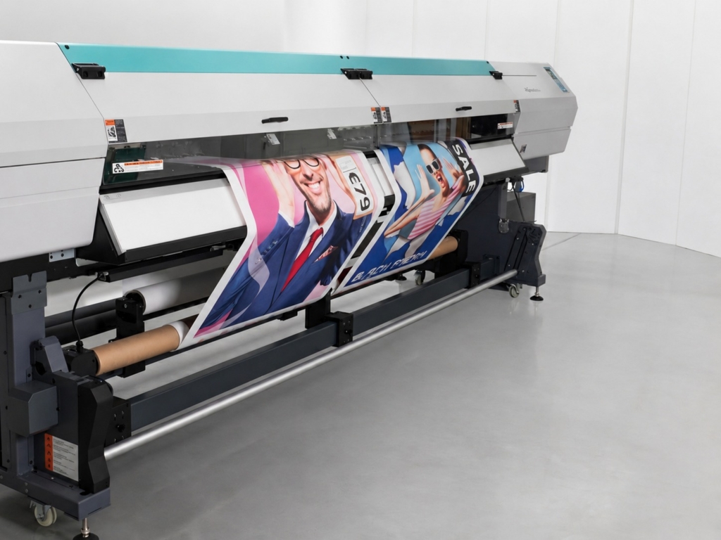 Fujifilm Acuity LED 3200R za LED UV tisk na fleksibilne materiale v tiskarni.